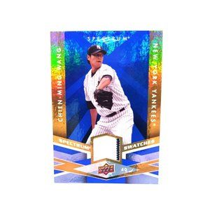 Chien-Ming Wang SS CW Baseball Card 2009 Upper Deck Spectrum Swatches Blue